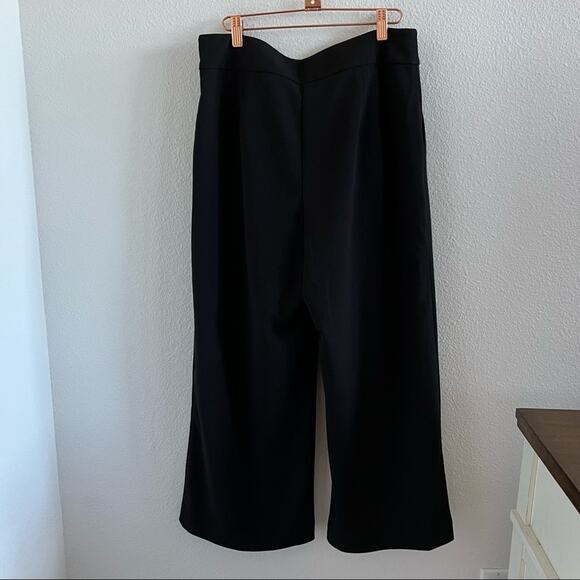 Calvin Klein Wide Leg Crop Belted Pants Career Professional Work Office 10 - Picture 2 of 9